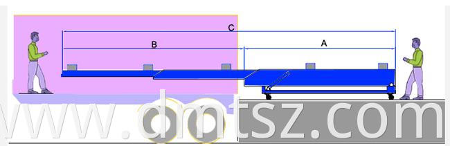 3 section good quality automatic truck loading conveyor movable conveyor